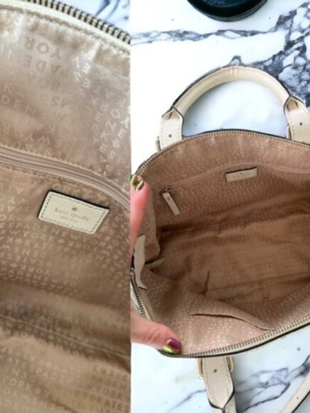 Kate Spade Ivory Charlotte Street Sloan Bag Crossbody Shoulder Saffiano Leather - Picture 5 of 16